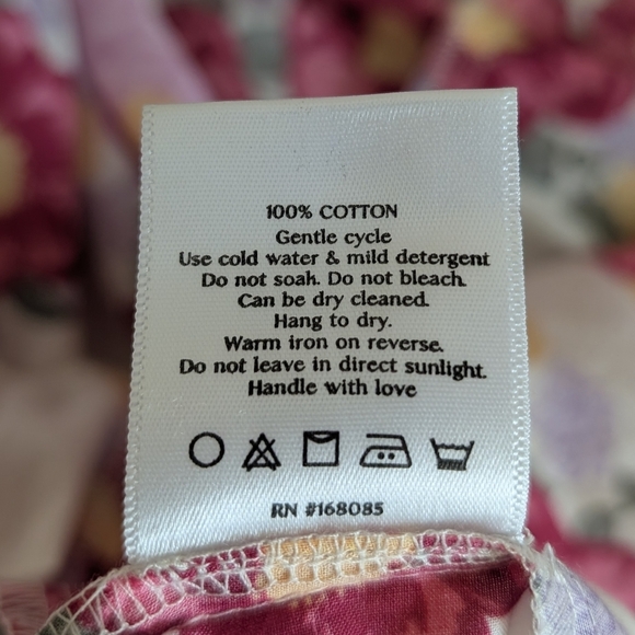 Beyond by Vera Maxi Pink Floral Dress Mia Villa Rose Small 100% Cotton - Picture 9 of 10